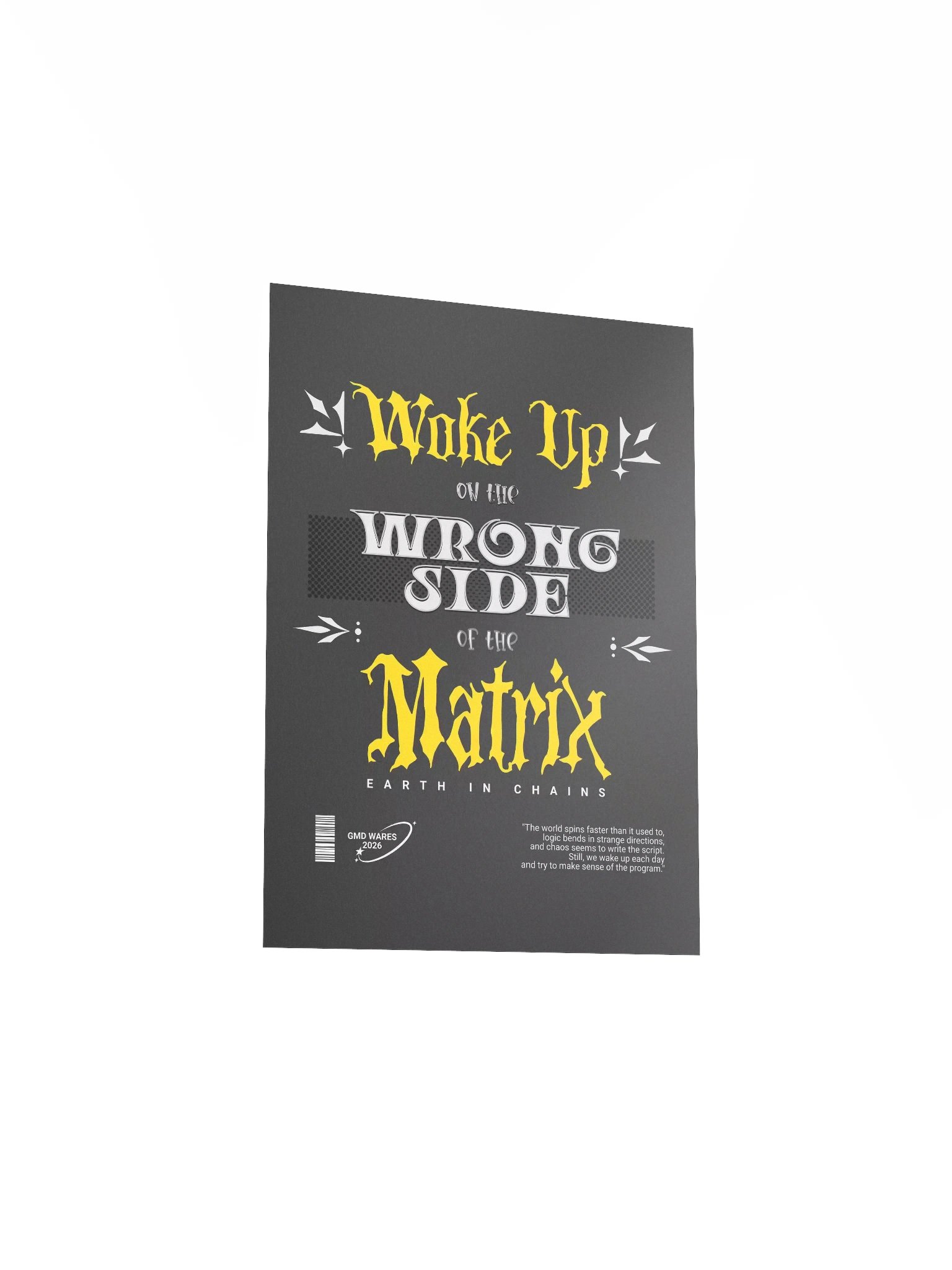 Wake Up on the Wrong Side of the Matrix - Cyberpunk Dystopian Poster product image (3)