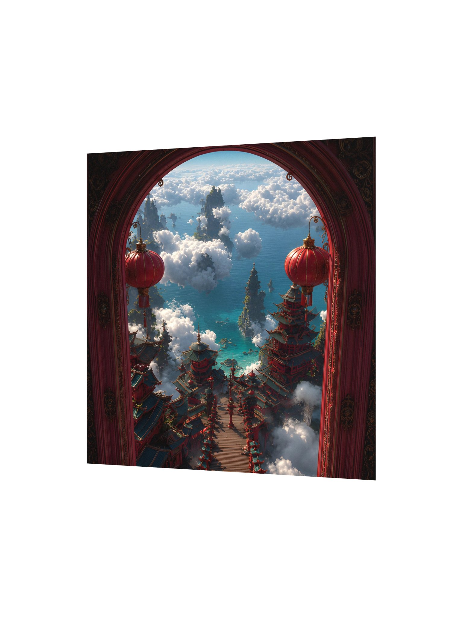 Gateway to the Celestial Temple - Fantasy Wall Art Print product image (3)