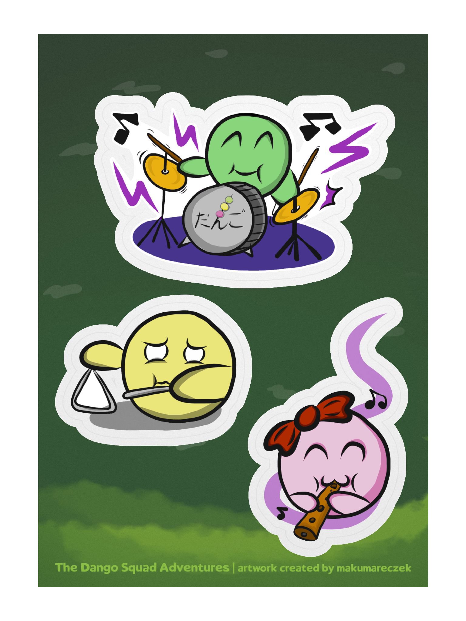 Dango Band - Kiss Cut Sticker Sheet product image (1)