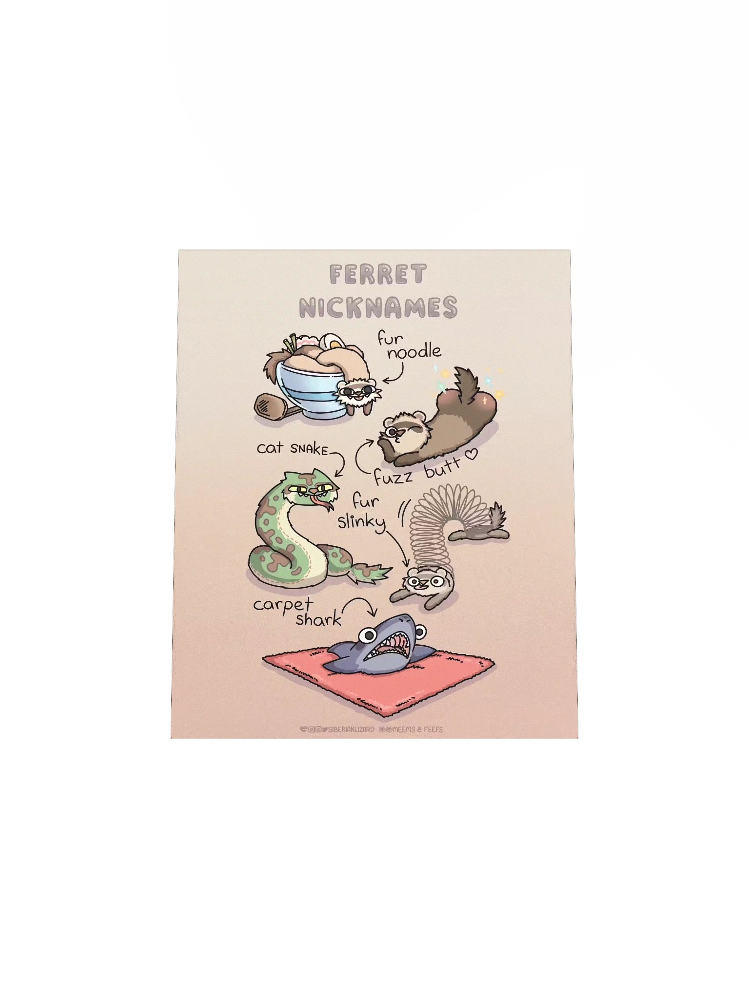 Ferret Nicknames | Bestselling Poster product image (4)