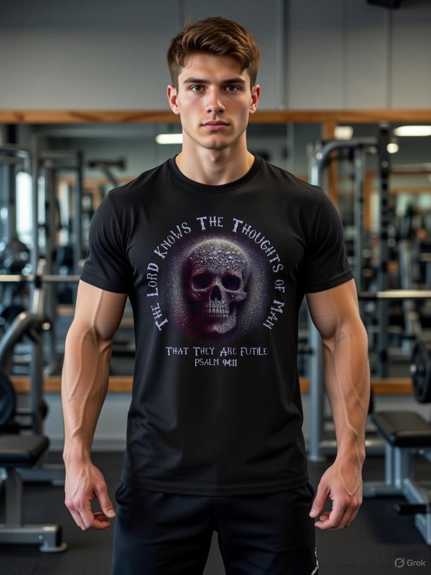 The Lord Knows - Skull T-Shirt, Bible Verse Prophetic Warning Psalm 94:11 Tee product image (16)