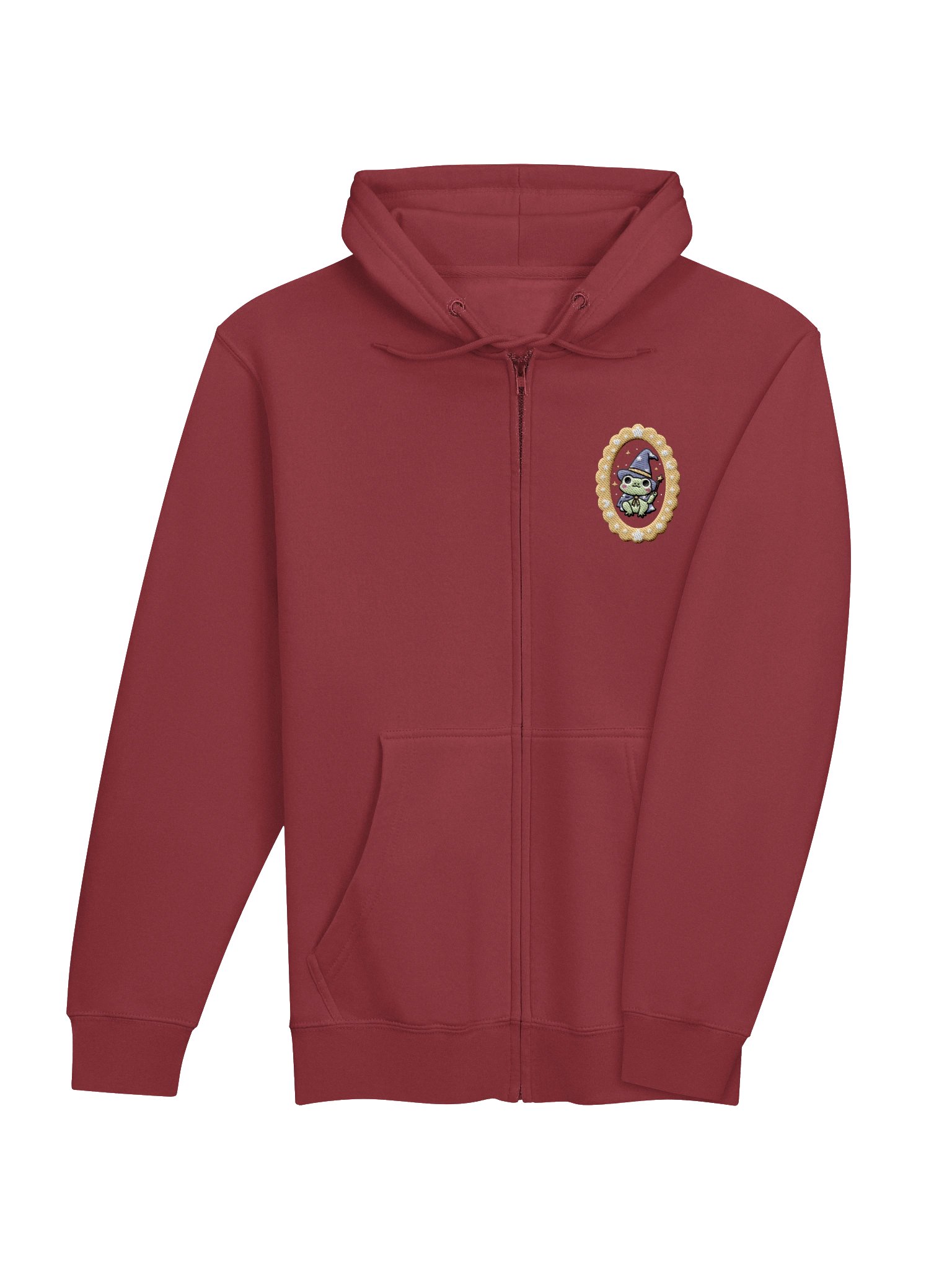 Embroidered Frog Wizard Zip Hoodie product image (4)