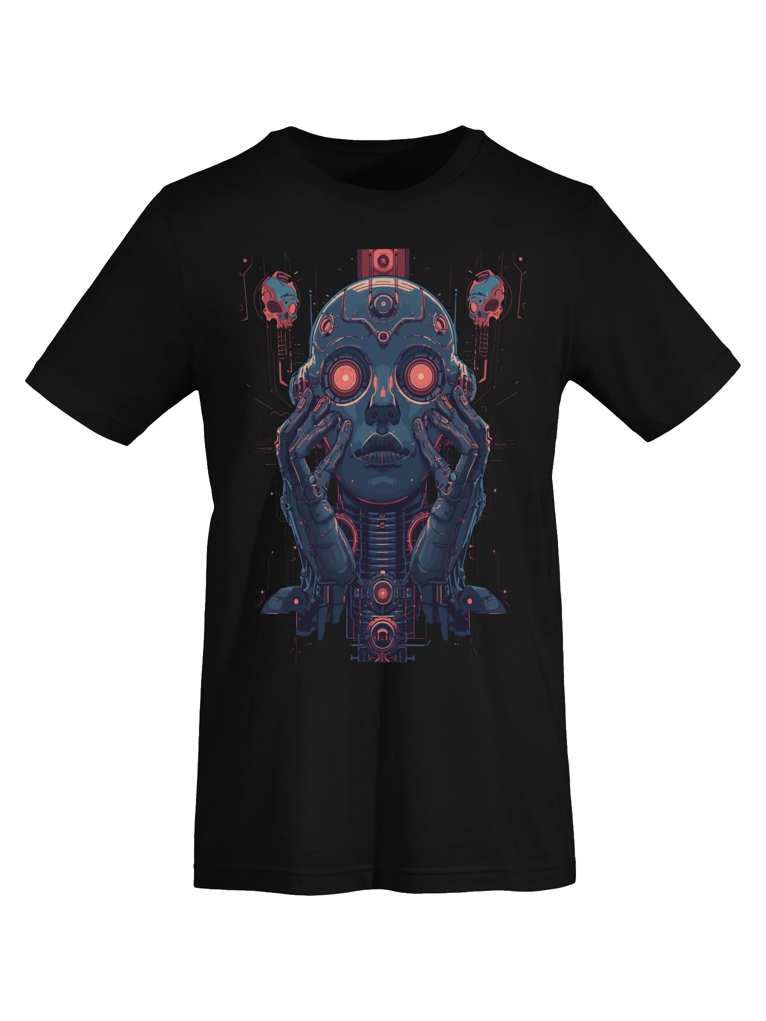 Neon Cyborg Visage Lightweight T-Shirt product image (4)