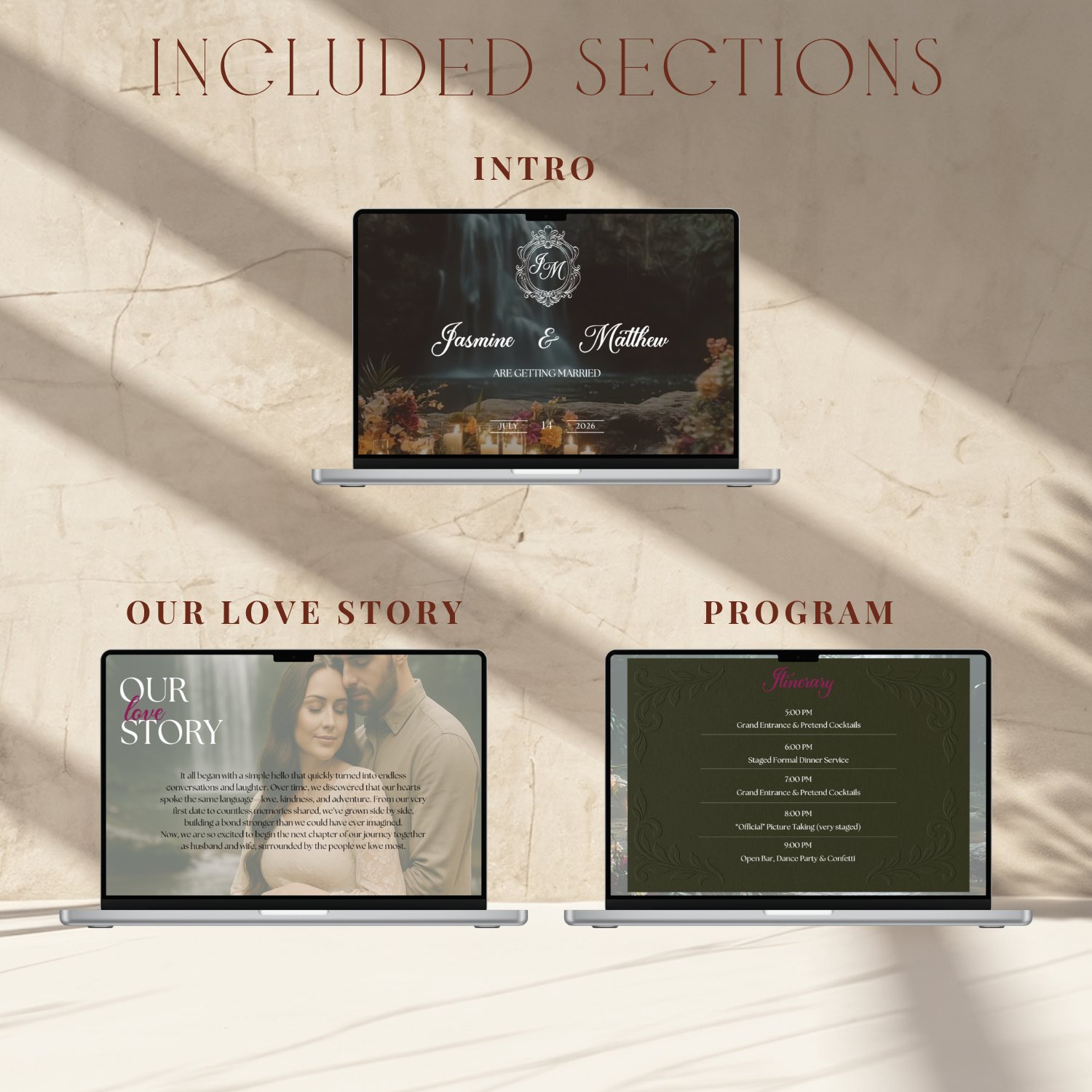 Wedding Website Template Canva | Vintage Wedding | Editable RSVP Site | Digital Invitation Website | Elegant Wedding Design product image (3)