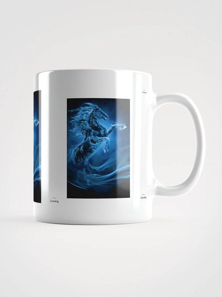 The Blue Cavalry Blue Neon Horse Logo Mug product image (1)