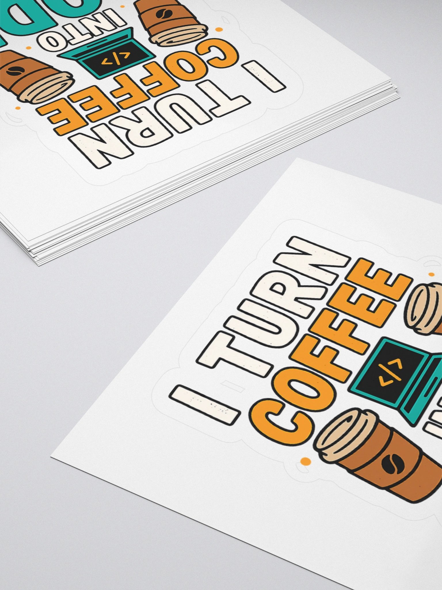 I Turn Coffee Into CODE Stickers product image (10)