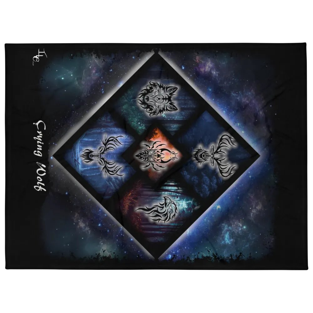 Crying Wolf Galaxy Blanket product image (1)