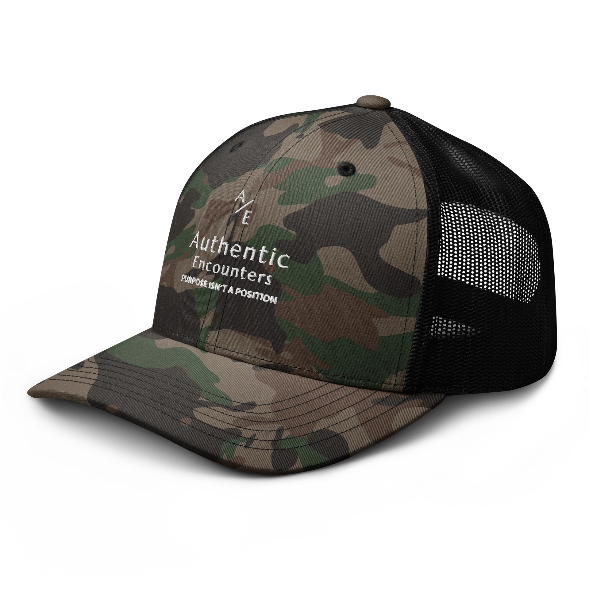 Purpose Isn't a Position Camo Trucker Hat product image (4)