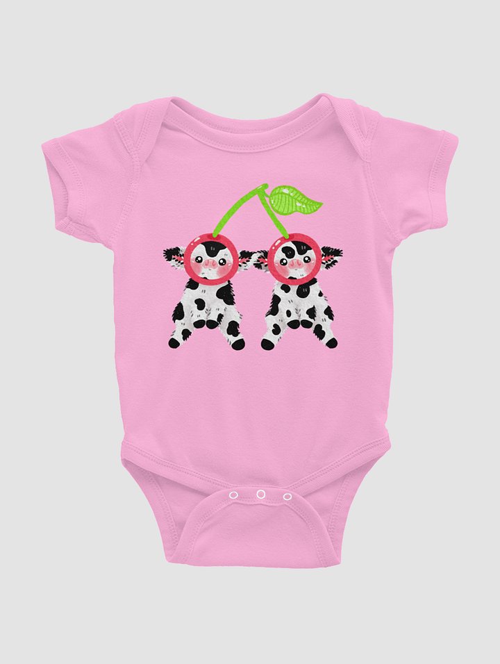 Cherry Cow Baby Bodysuit product image (1)