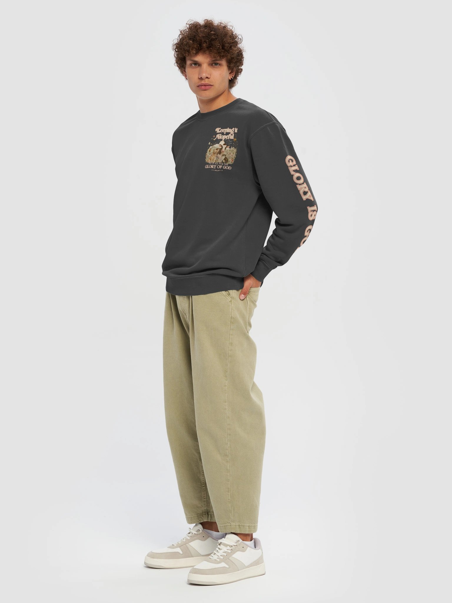 Glory of God Pigment-Dyed Unisex Crewneck product image (7)