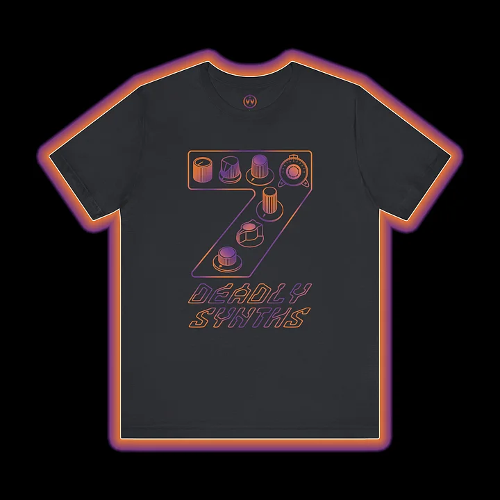 Seven Synth Legends T-Shirt - 7 Deadly Synths (Icons of Synthesis) product image (1)