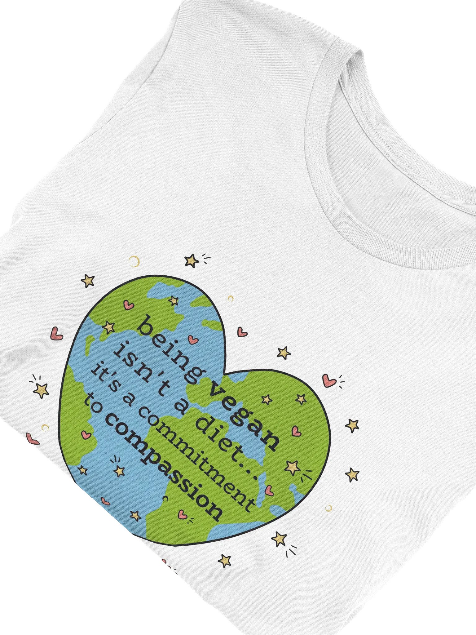 “Being Vegan Isn’t a Diet” Unisex White T-Shirt product image (4)