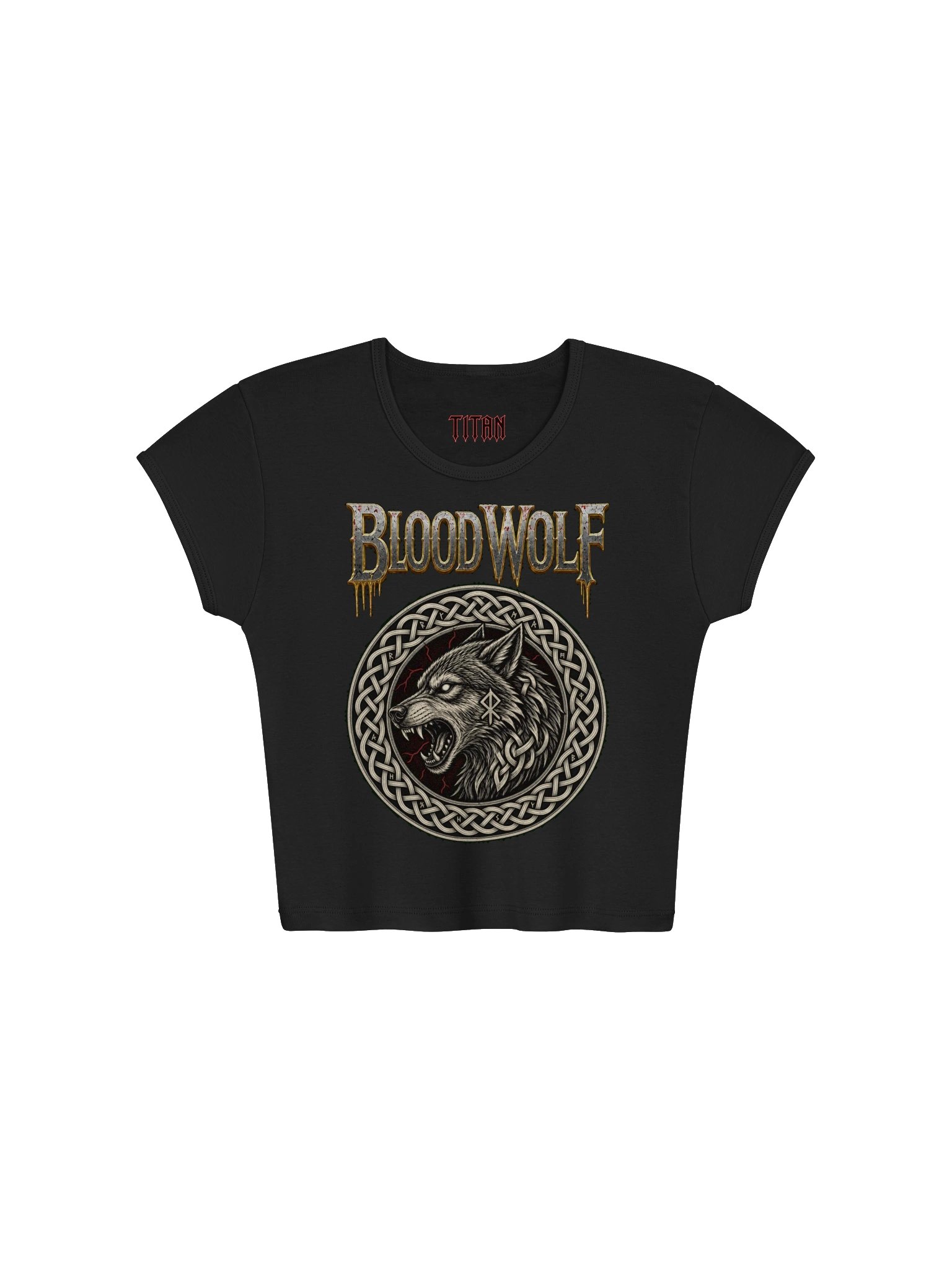 Bloodwolf Celtic Wolf Baby Tee product image (4)