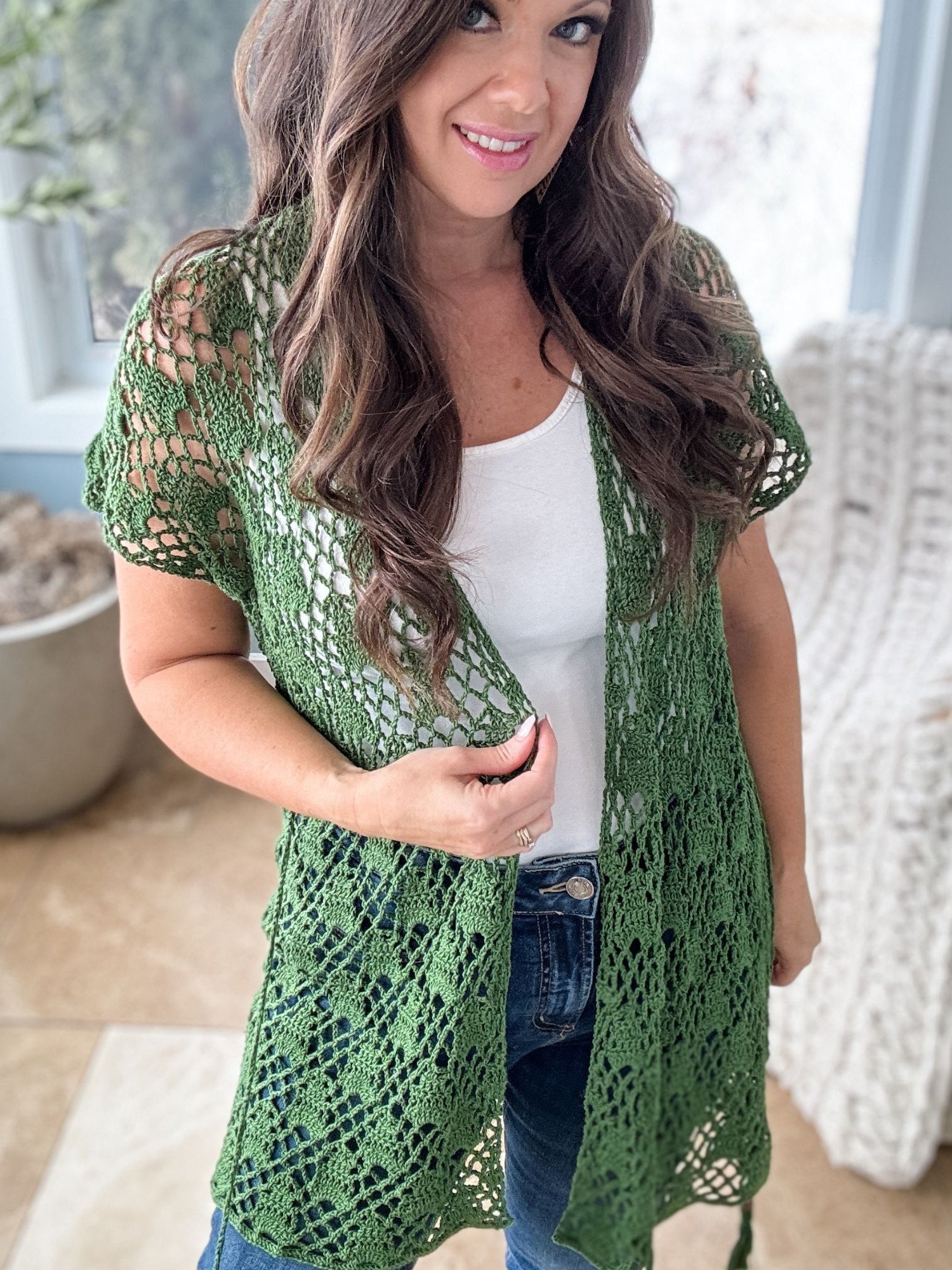 Bora Bora Sleeveless Cardigan Crochet Pattern product image (5)