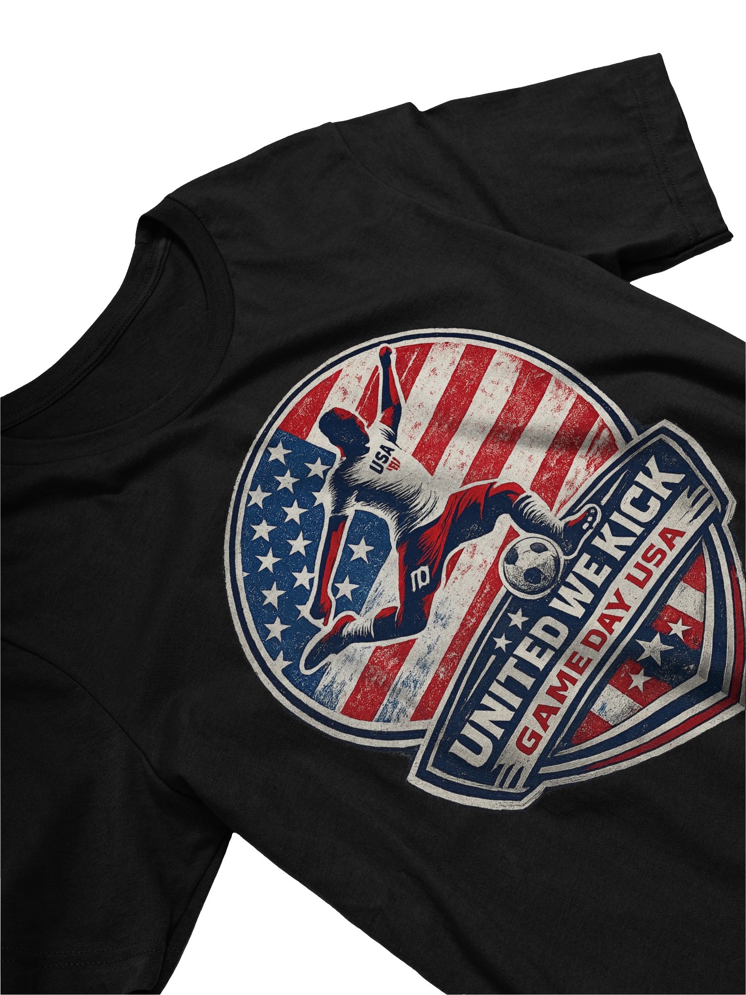 United We Kick USA Soccer Fan Shirt – Patriotic Game Day Football Tee product image (3)