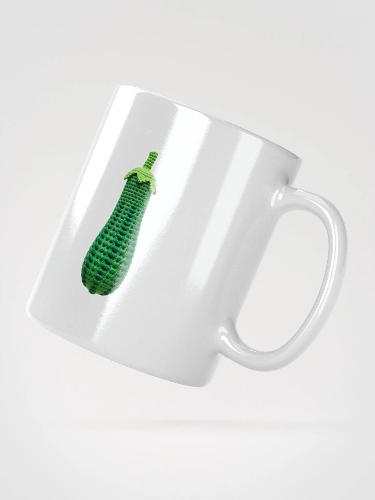 CozyAvocado White Glossy Mug Zucchini #1 product image (2)