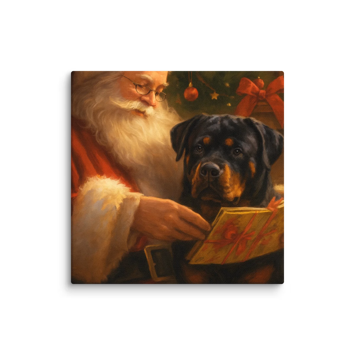 Rottweiler Santa's StorytimeCanvas | Rottweiler Store