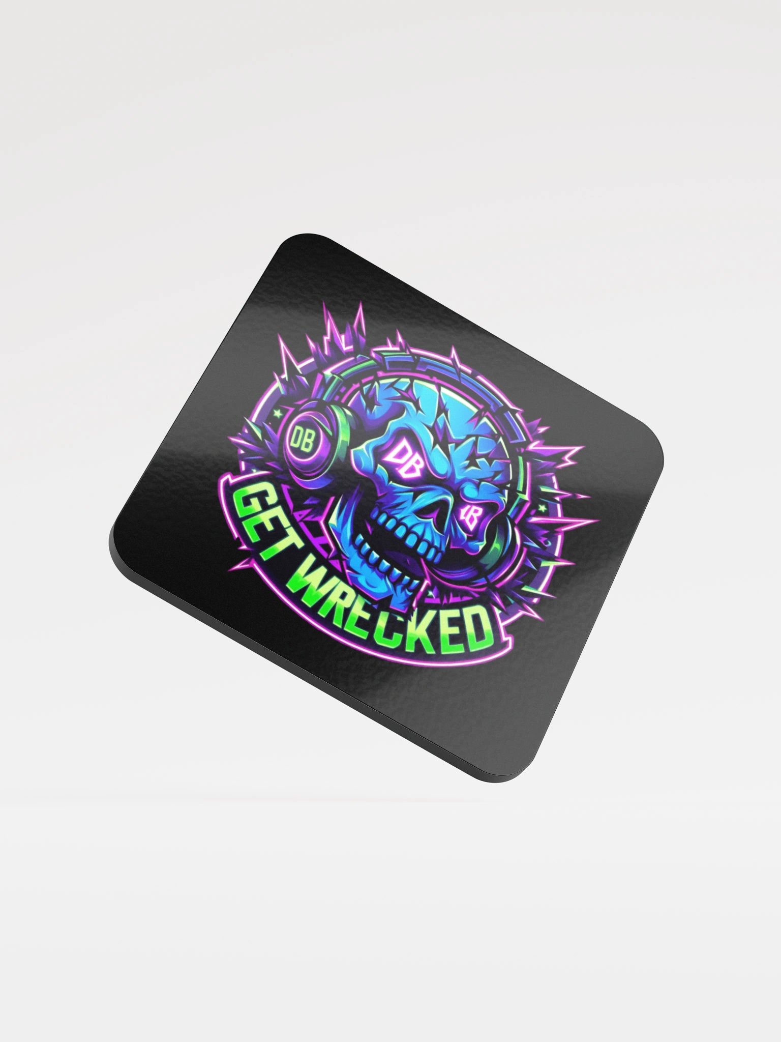"Wrecked" Premium Glossed Cork Coaster product image (4)