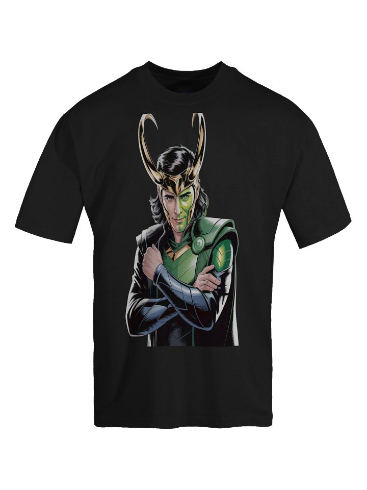 Loki Crossed Arms Eclipse Oversized Faded T-Shirt product image (1)