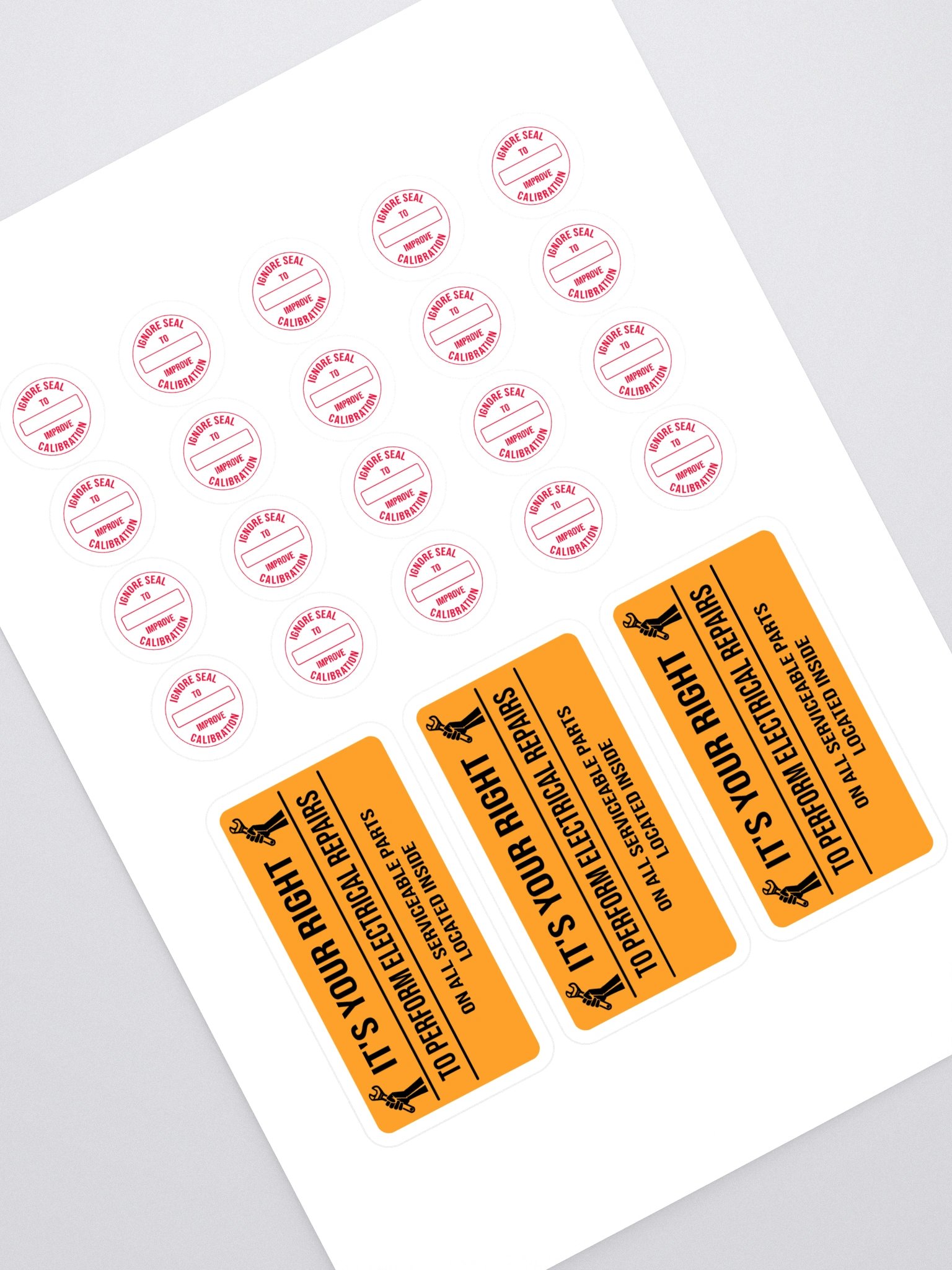 Empowering Calibration Seals and Serviceable Parts Inside Stickers (Blank seal window, for date) product image (1)