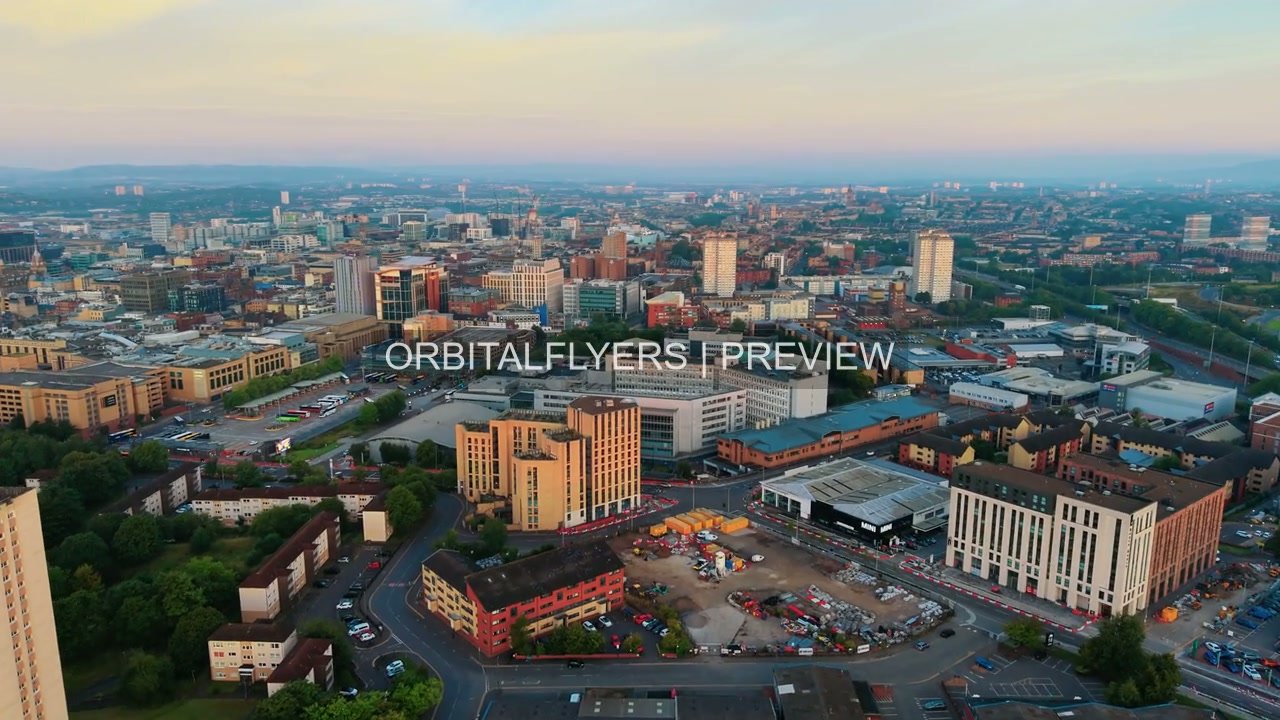 Glasgow Aerial Long 01 | 4K + HD Stock Footage product image (1)
