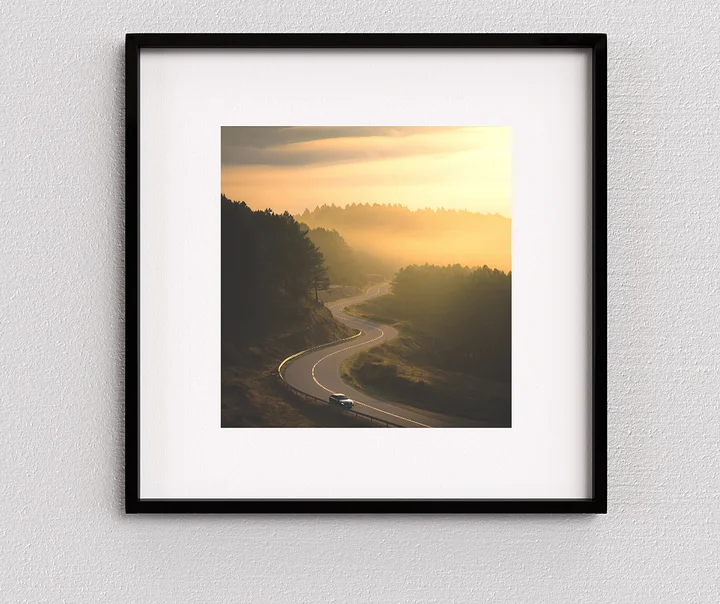 1 Asturias Landscape – Dreamy Spain Travel Decor "Golden Pathways" B product image (2)