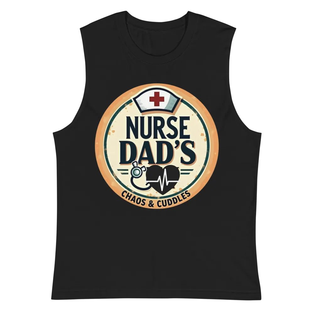 Nurse Dad's Chaos & Cuddles Muscle Tank product image (3)