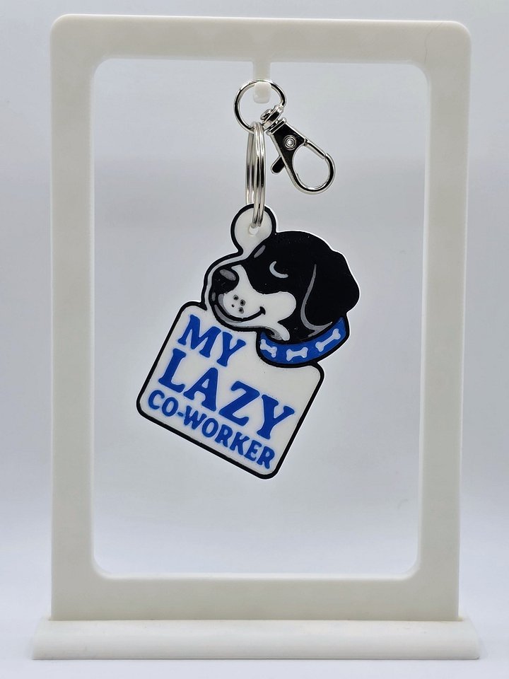 🐾 My Lazy Co-Worker Keychain – Funny Dog Lover Gift 🐶 product image (1)
