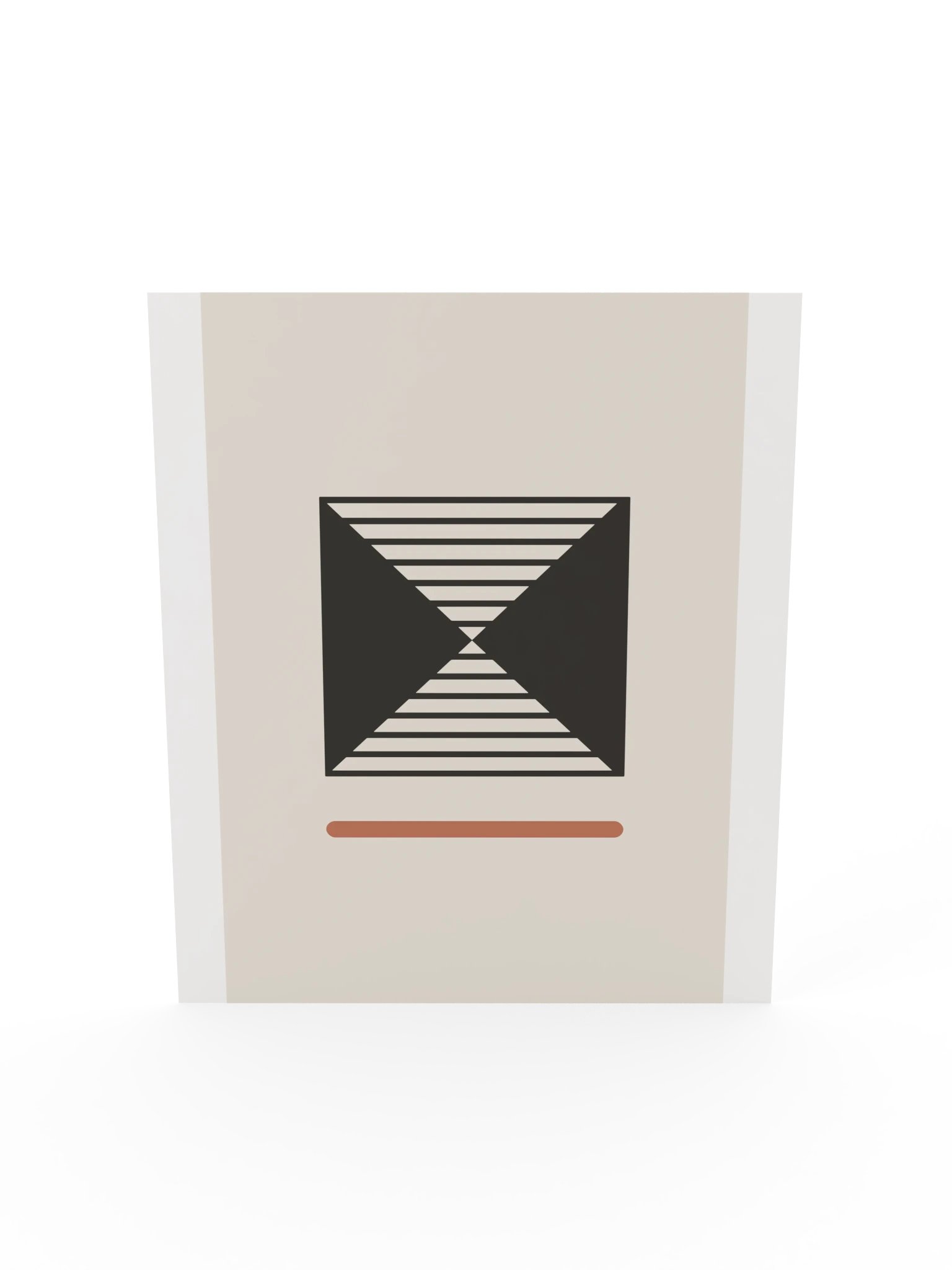 Geometric Hourglass Line Print | Black and Clay Bathroom Wall Art product image (7)