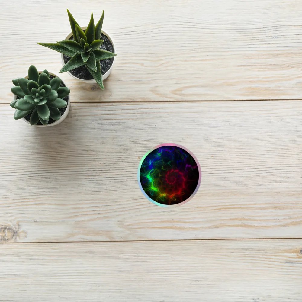 Fractal Chakra Kiss-Cut Holographic Sticker product image (8)