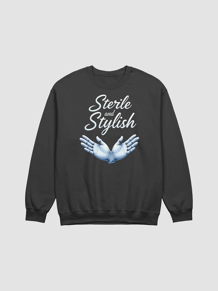 Sterile and Stylish Blue Gloves Crewneck Sweatshirt product image (4)