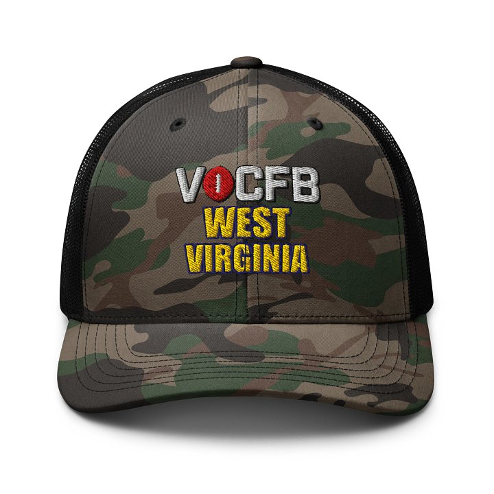 West Virginia VOCFB Camo Trucker Hat product image (1)
