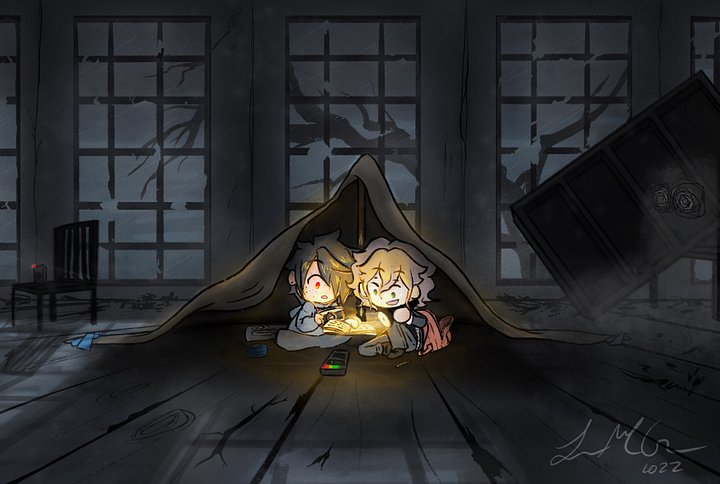 Haunted House Campsite Print product image (1)