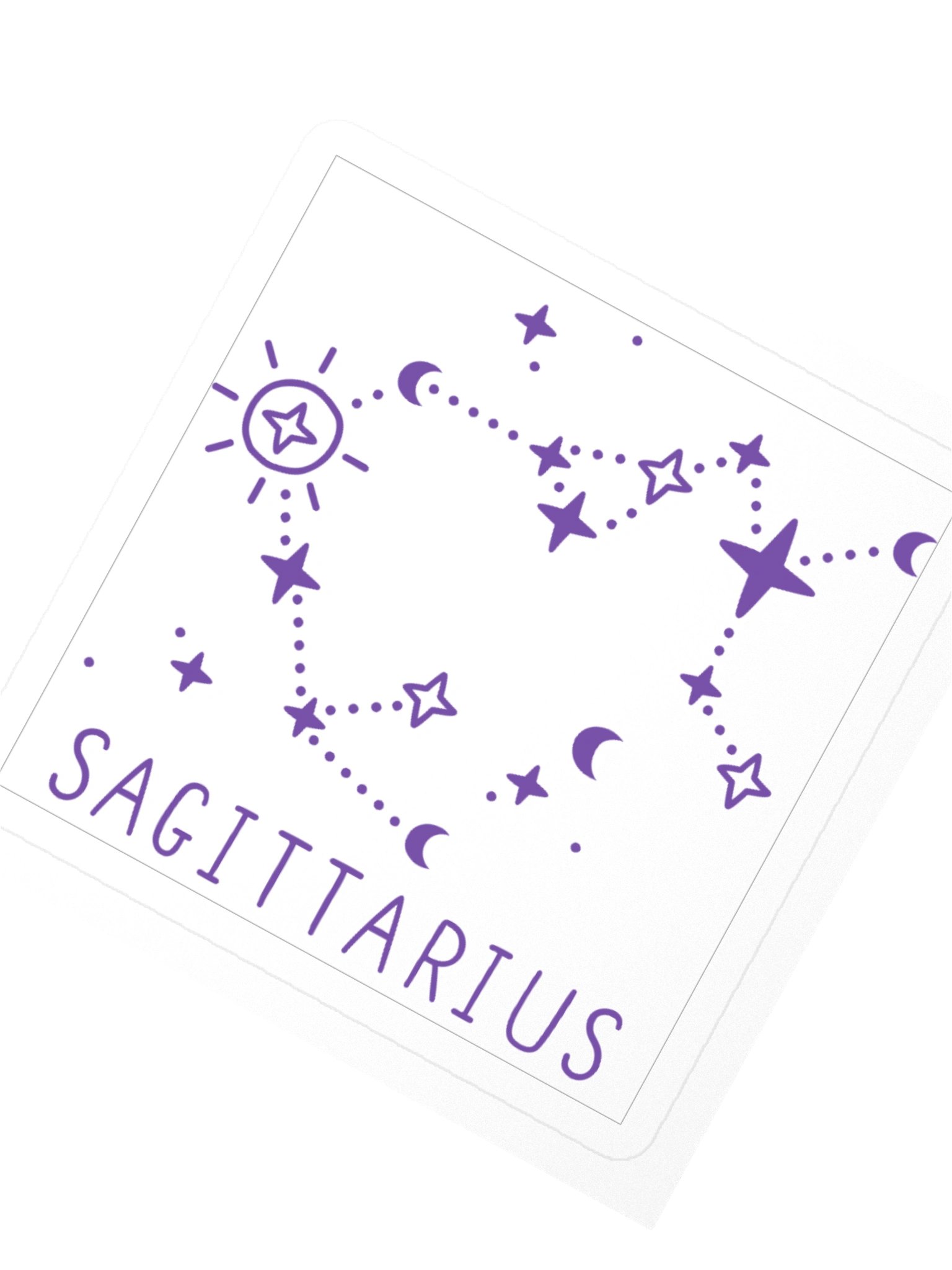 Sagittarius Zodiac Sticker — Purple Constellation Map Design product image (2)