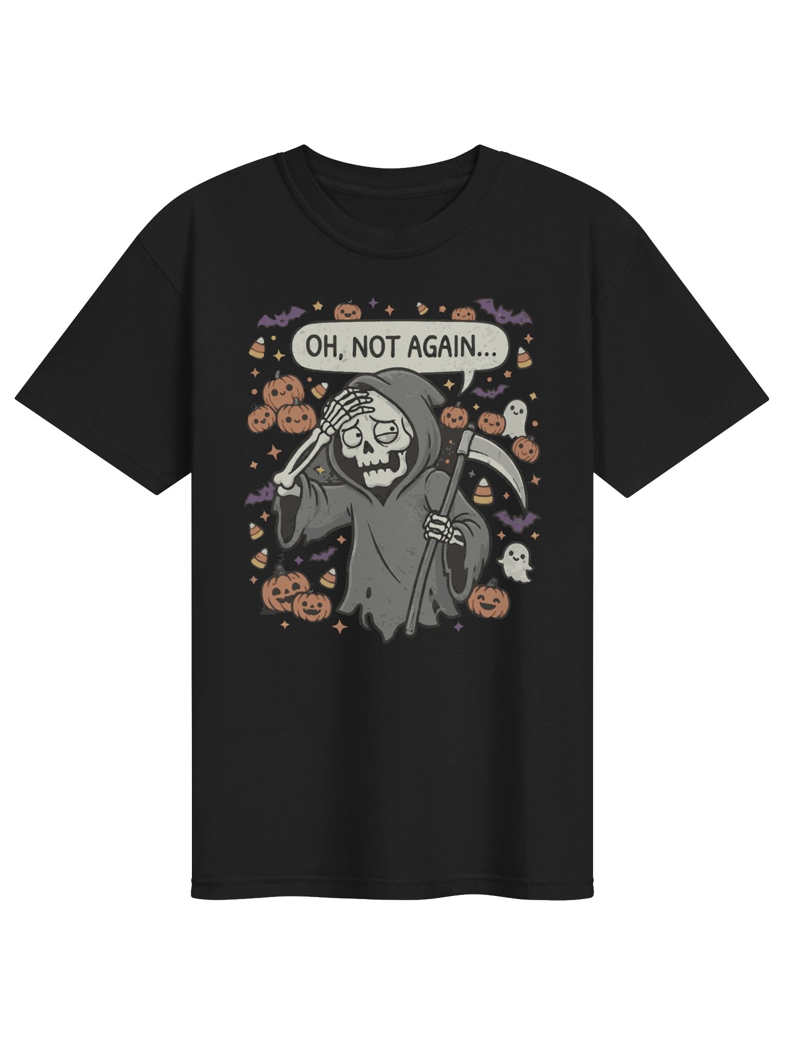 Oh, Not Again Grim Reaper Halloween Mens Shirt product image (7)