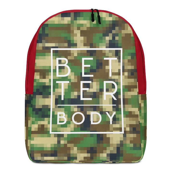 Better Body White Logo Pixilated Camo Luxury Backpack product image (1)