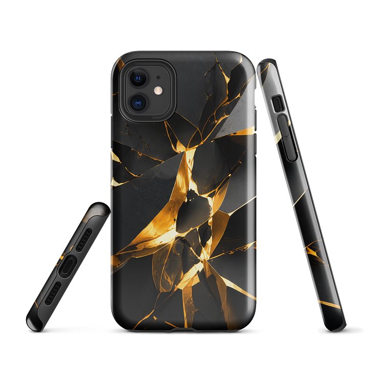 Black Gold Shattered Marble Phone Case product image (1)