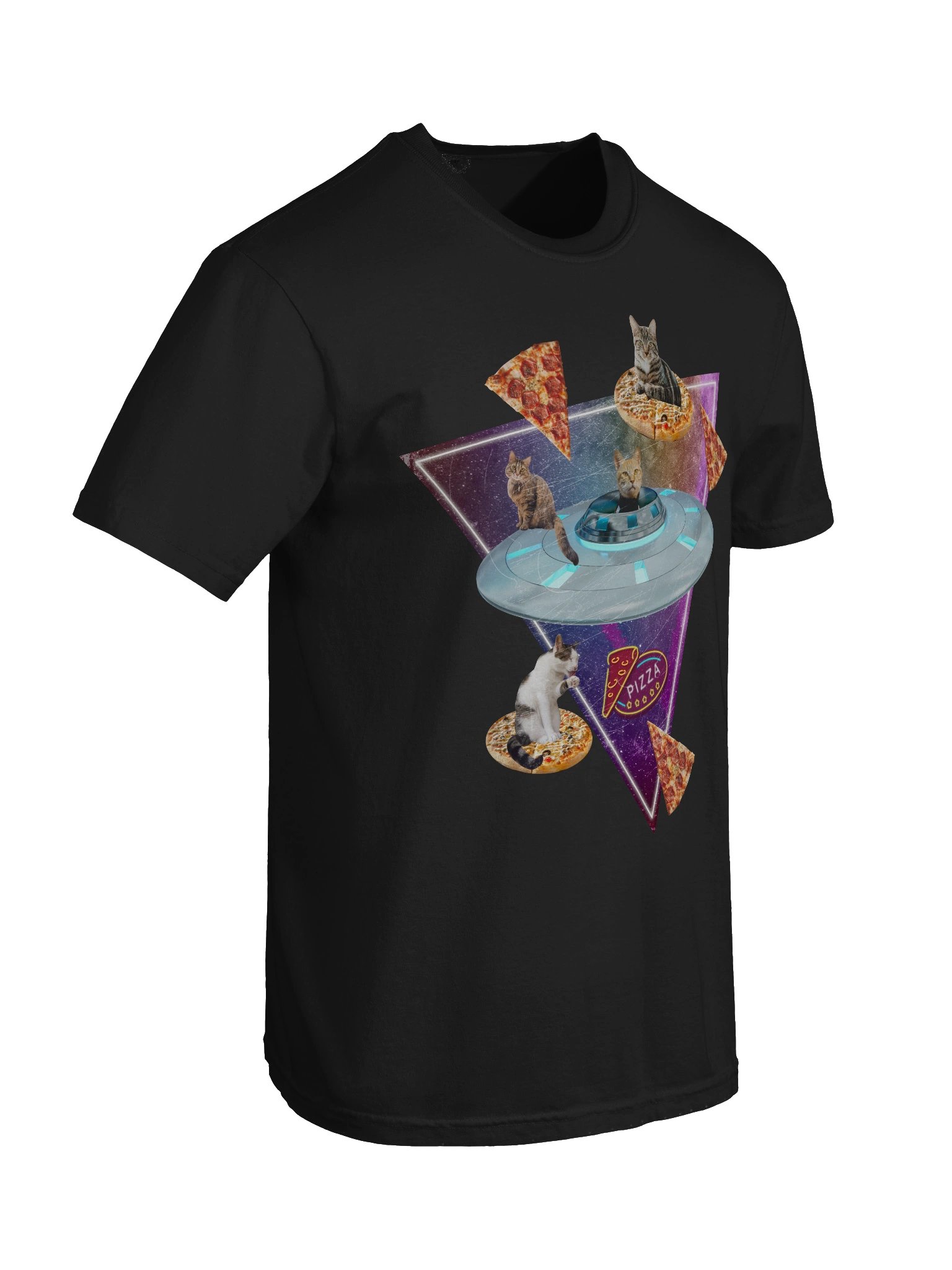 Pizza Space Cats Graphic T-Shirt product image (16)