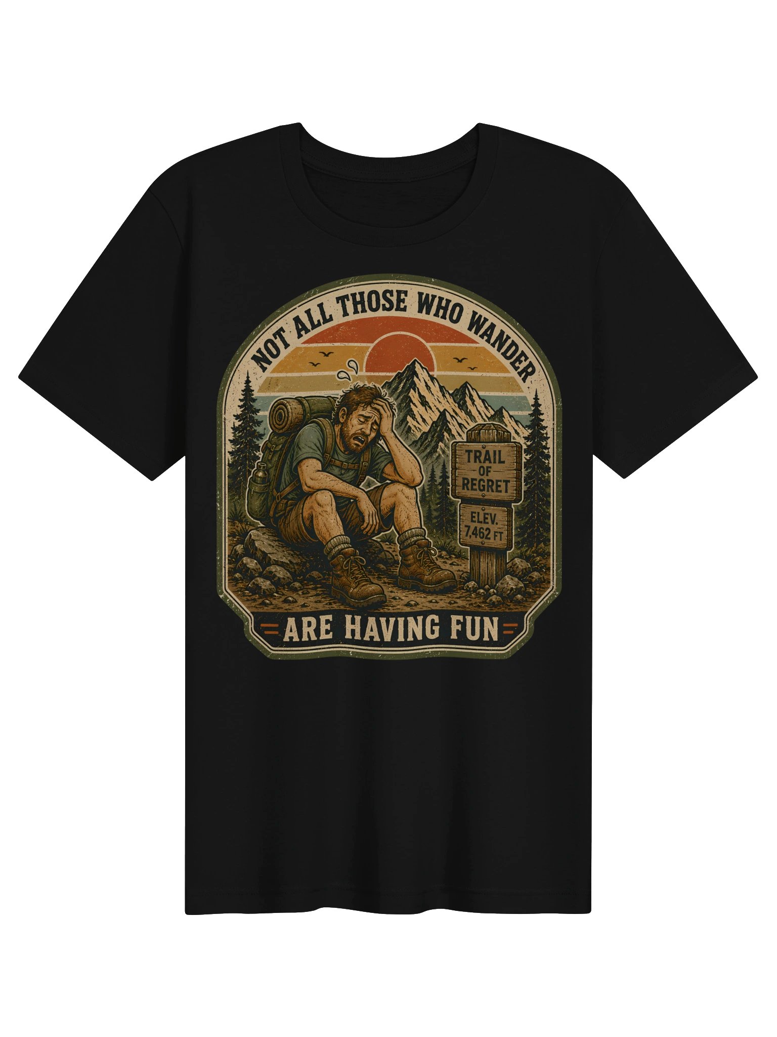 Trail of Regret Funny Hiking Tee product image (1)