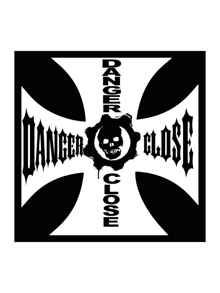 DANGER CLOSE IRON CROSS STICKERS product image (1)