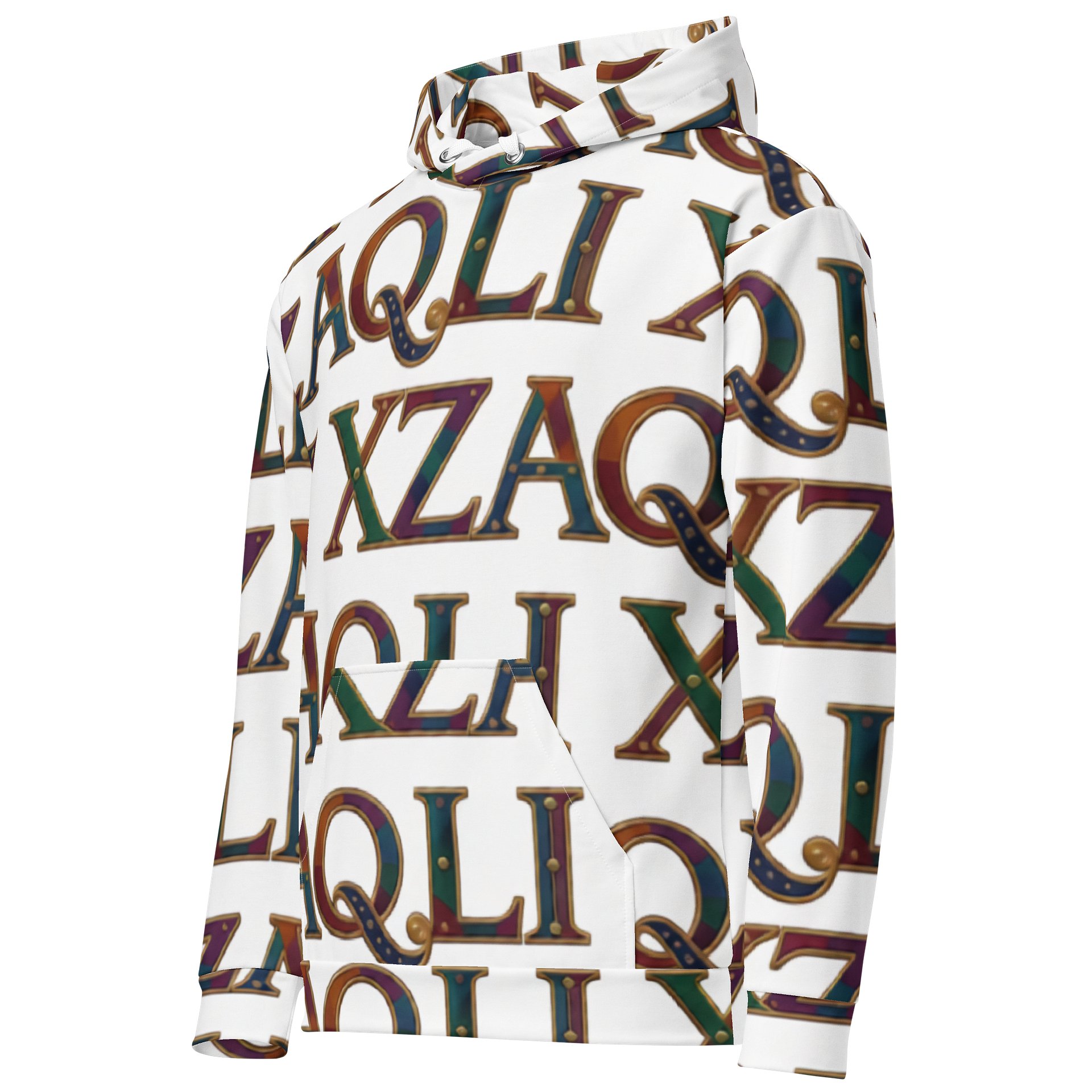 XZAQLI Ivory Monogram Hoodie product image (2)