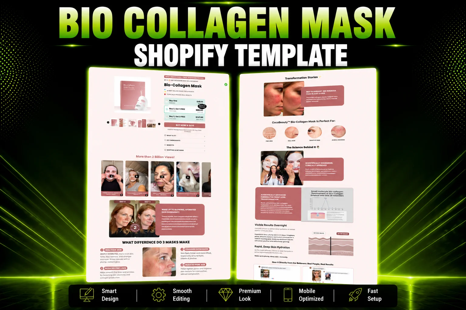 Bio Collagen Mask Gempages Template product image (1)