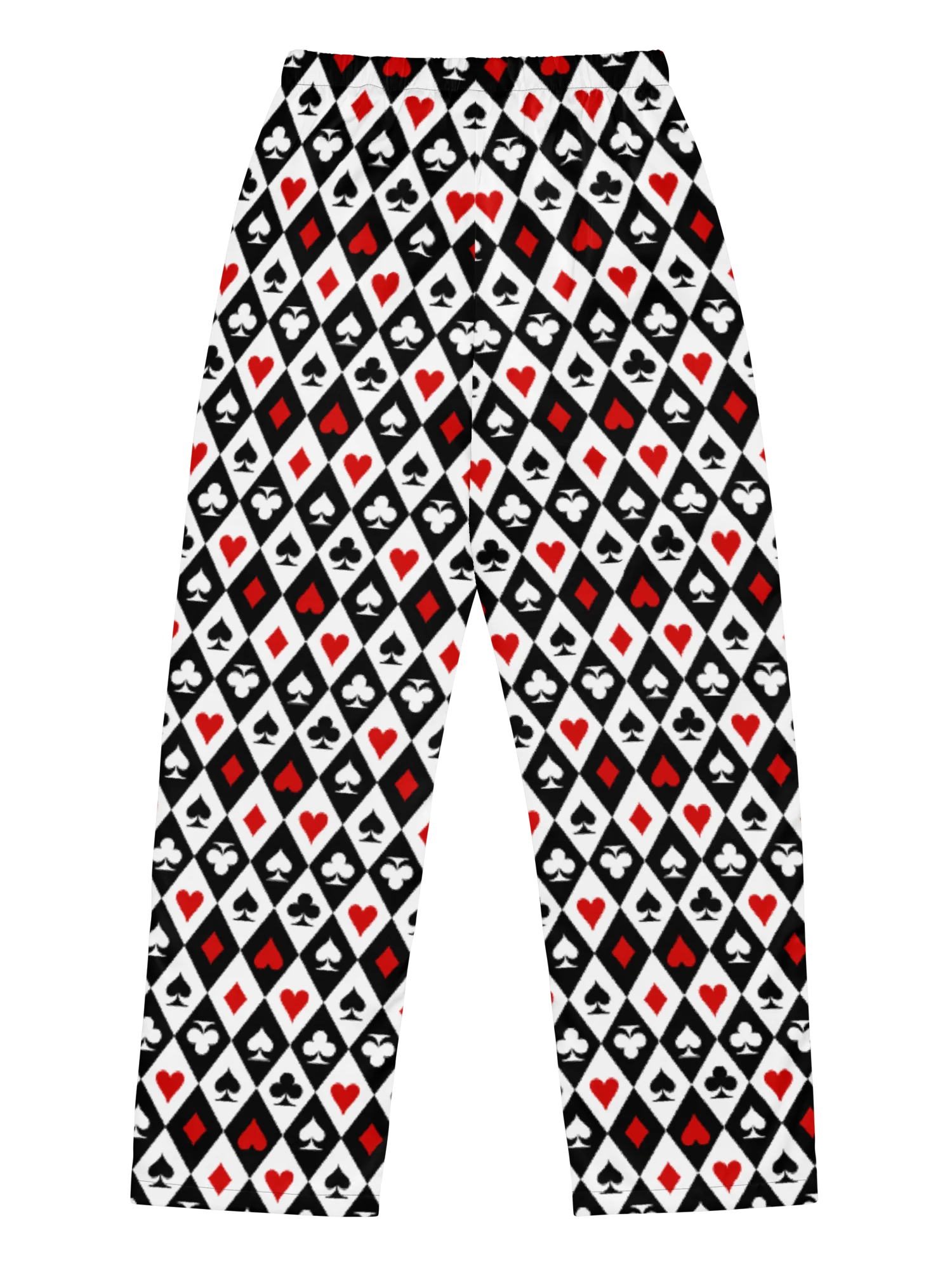 Retro Playing Card Suits Argyle All-Over Print Women's Pajama Pants product image (3)