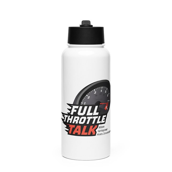 Stainless Steel Water Bottle with Straw Lid | Full Throttle Talk product image (1)