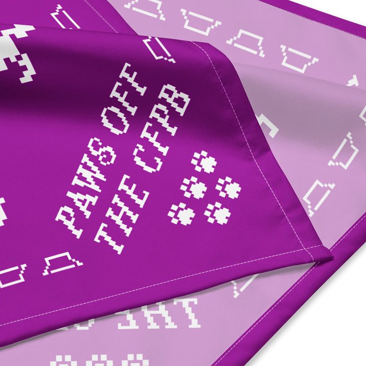 Paws off the CFPB Bandana (Purple) product image (2)