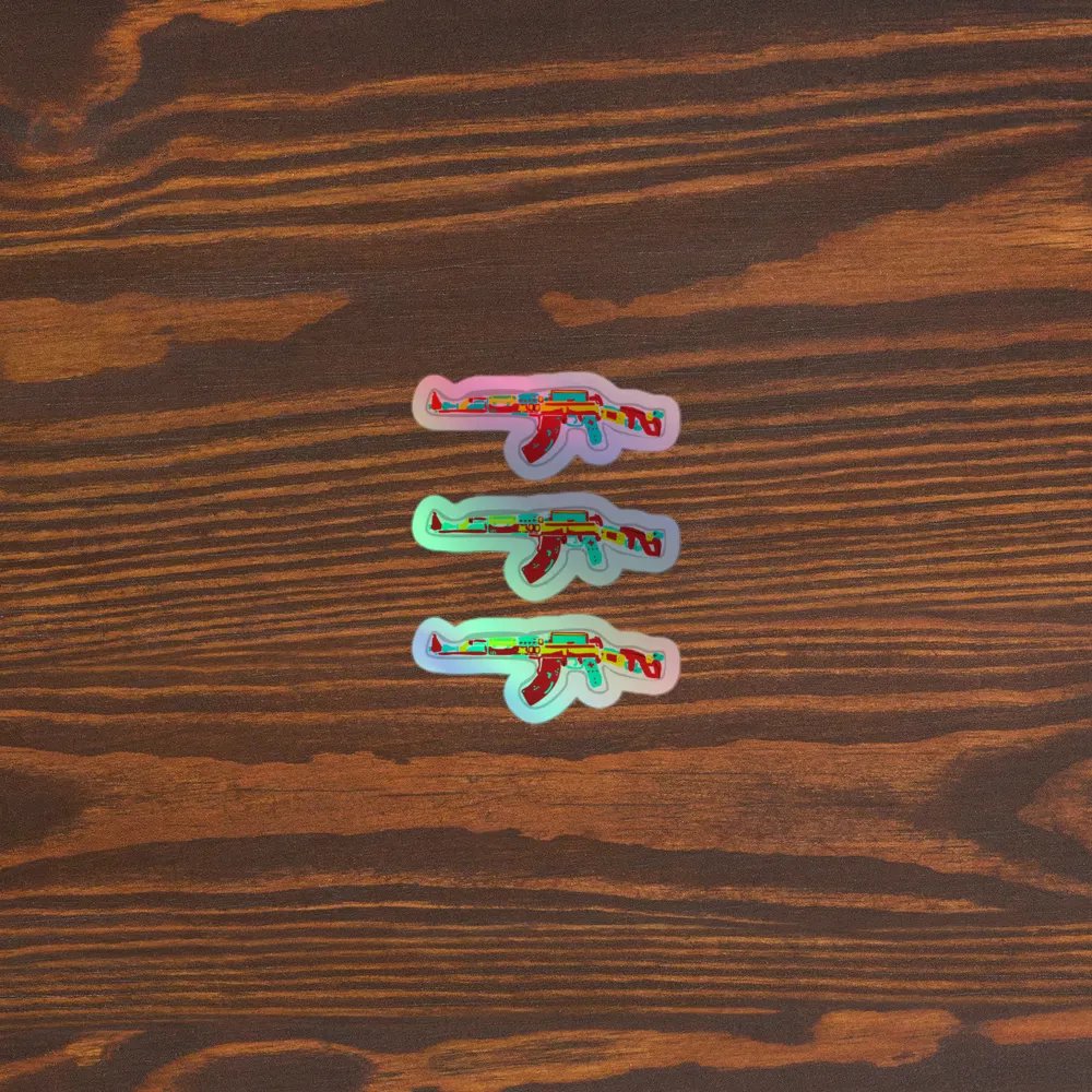 farmertrue AK47 Drawn Sticker Holographic product image (3)