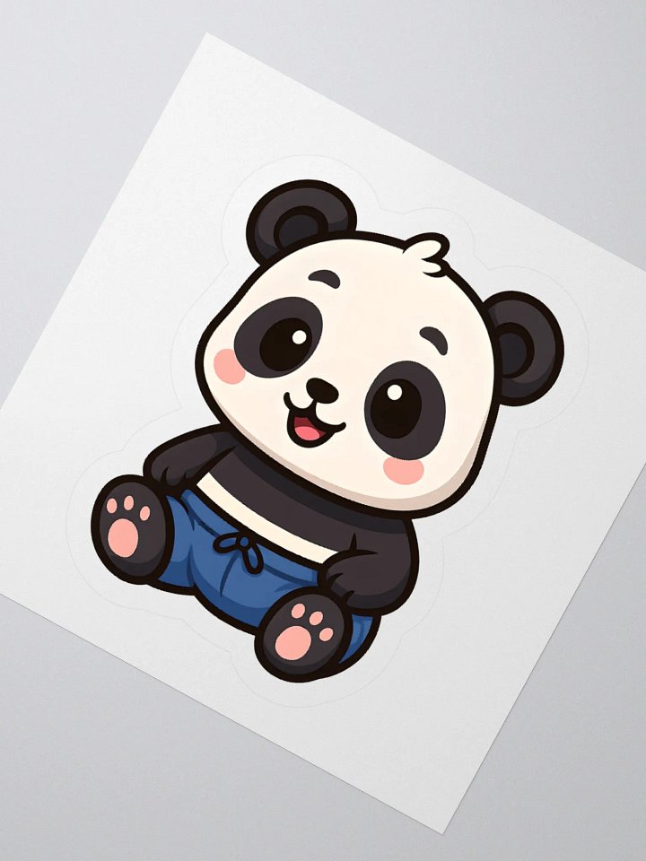 Cute Sticker of Panda in Swim Trunks product image (2)