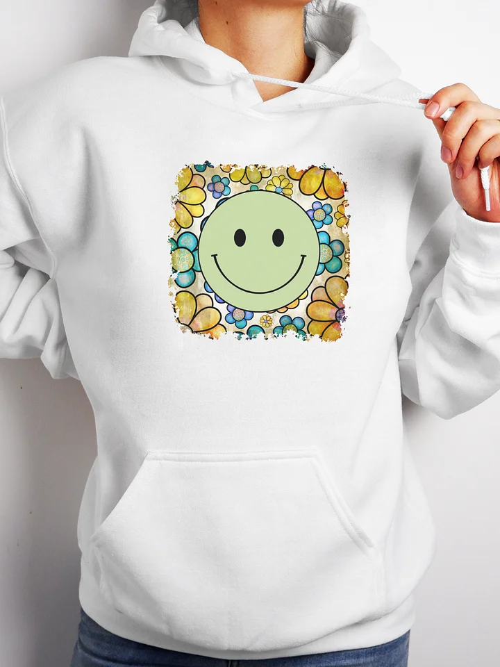 Green Smiley Face Hoodie product image (1)