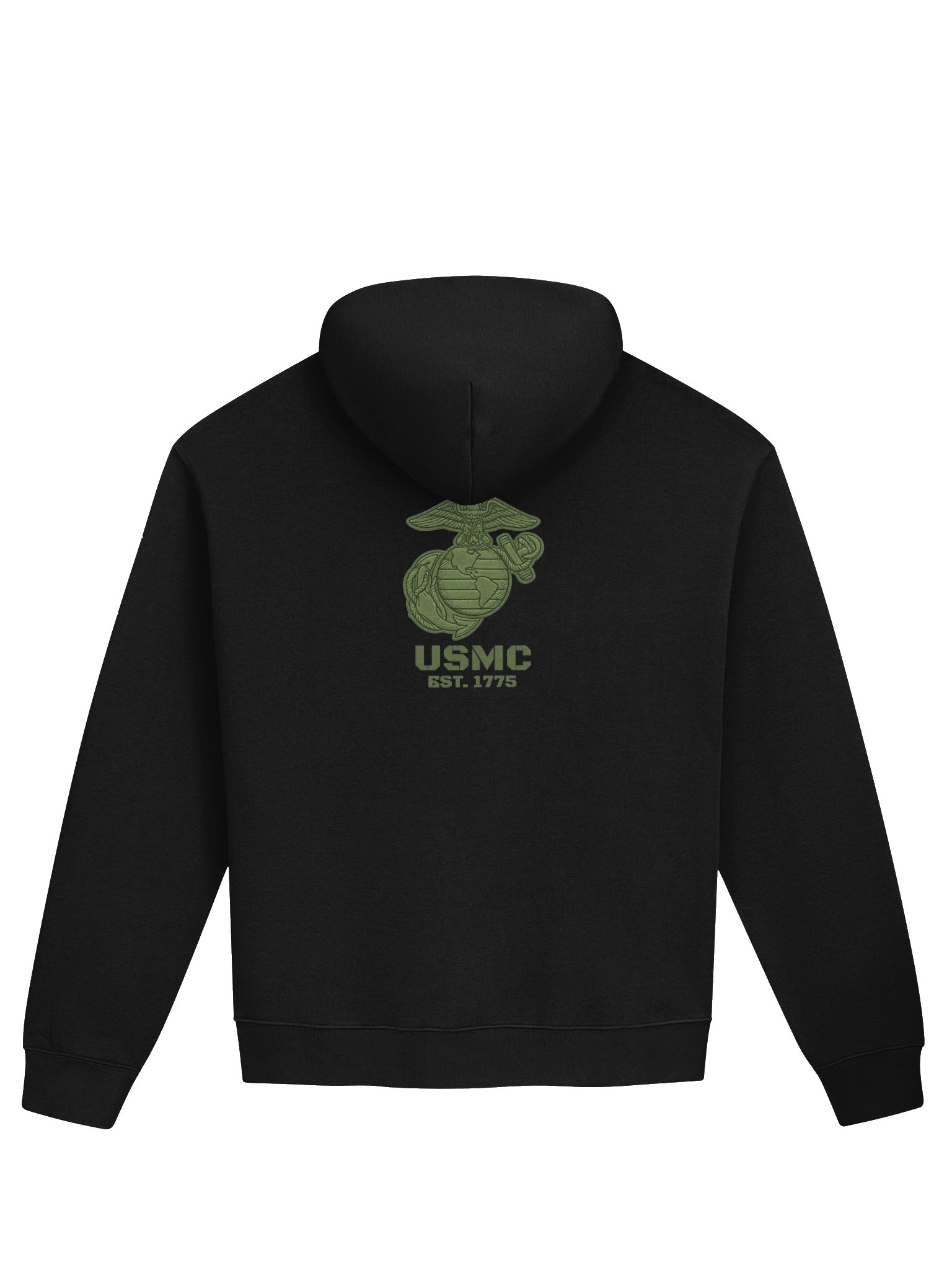 Embroidered USMC Hoodie Green product image (2)