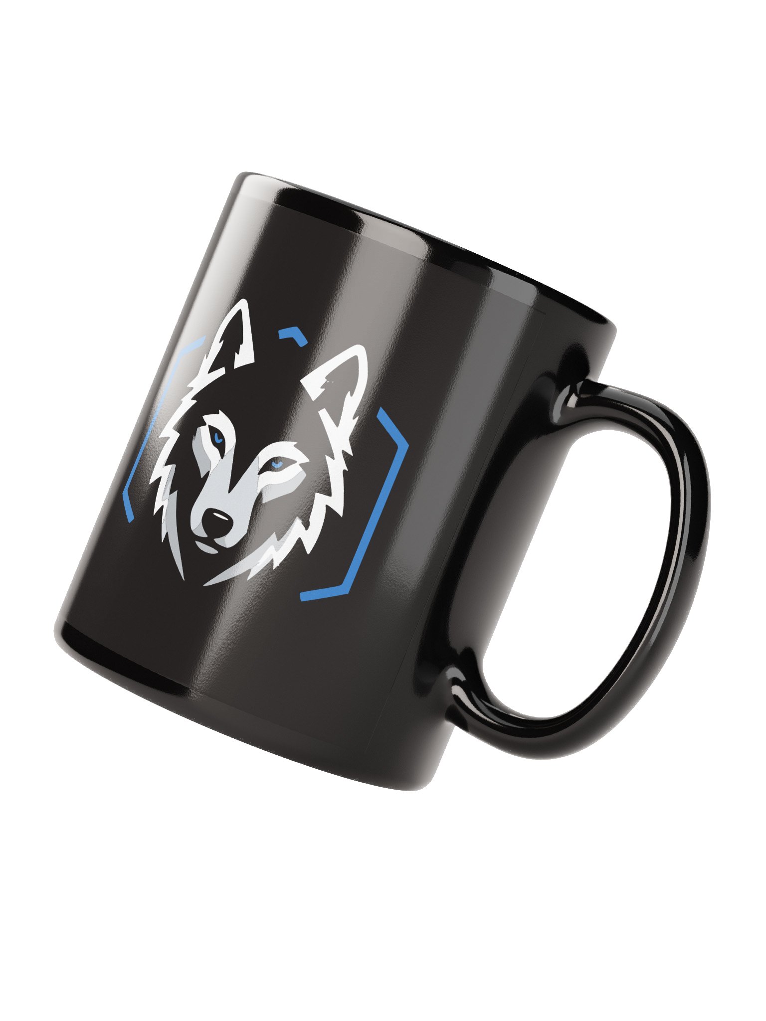 DevOpsPack Wolf Logo Black Glossy Mug product image (7)